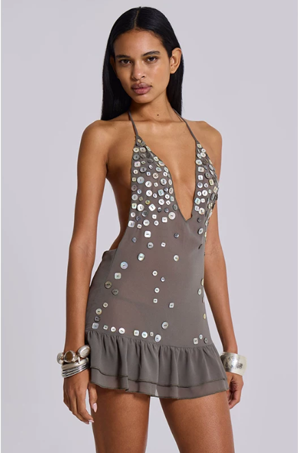 Chic Homecoming Dress V Neck Sequin Prom Dress Back to School Outfits Party Dress D6229