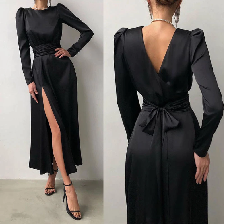 Fashion Prom Dresses Black Sexy Evening Dress fg2849