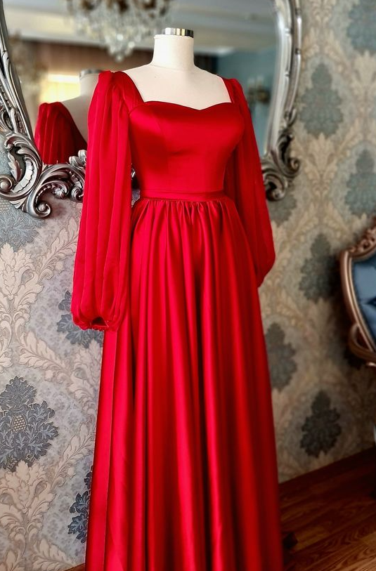 Red Prom Dress, Evening Dress fg2631