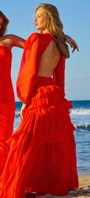 Red Custom Made Evening Gown Long Prom Dress fg3931
