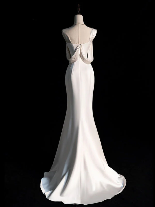 Simple Prom Dresses, Mermaid Wedding Dress fg5603