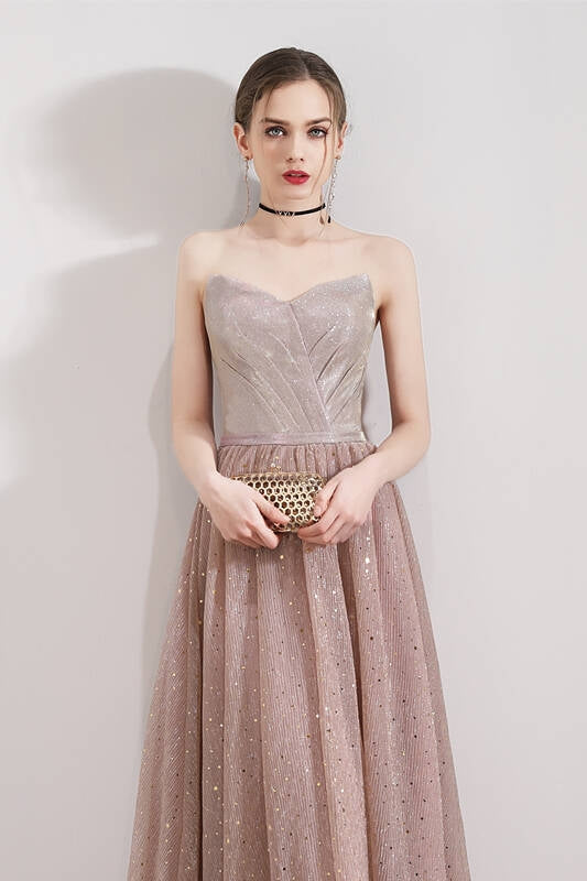 Sweetheart Strapless Empire A-Line Tulle Party Prom Dress