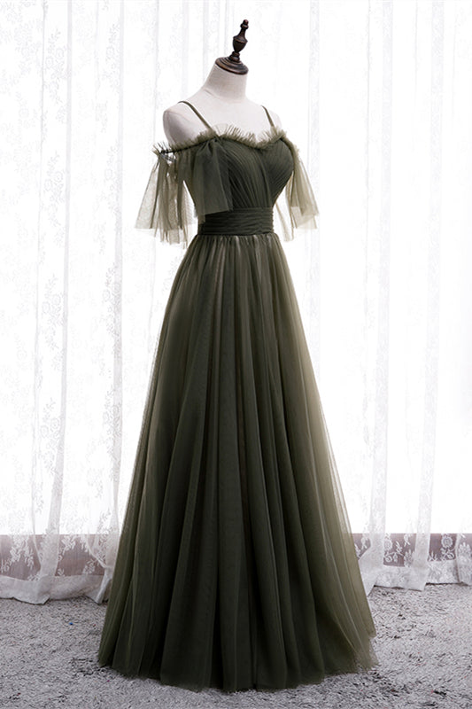 Sweetheart Off-Shoulder Tulle A-Line Empire Party Evening Dress