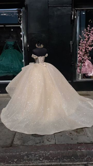 Shiny Quinceanera Dresses Applique Corset Ball Gown Prom Sweet 16 Dress SH1076