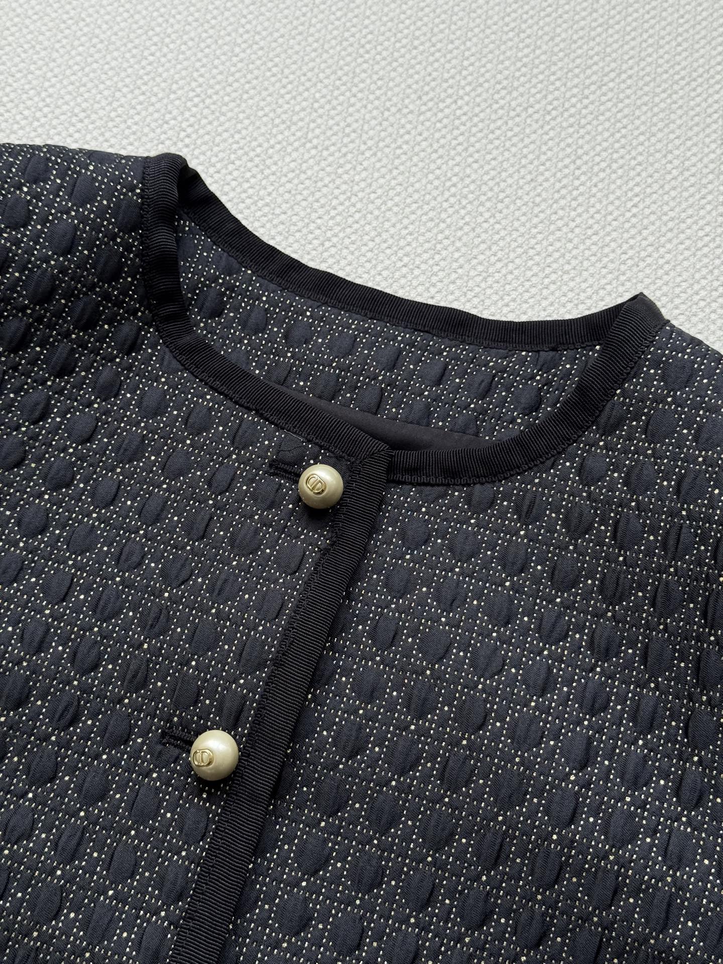 CD 25 Crew Neck Jacket Black Polyester Nylon