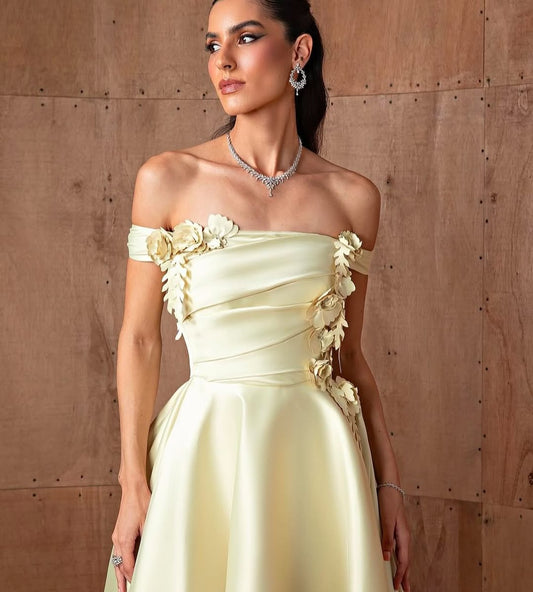 Sleeveless Strapless Off-Shoulders A-Line Prom Dress