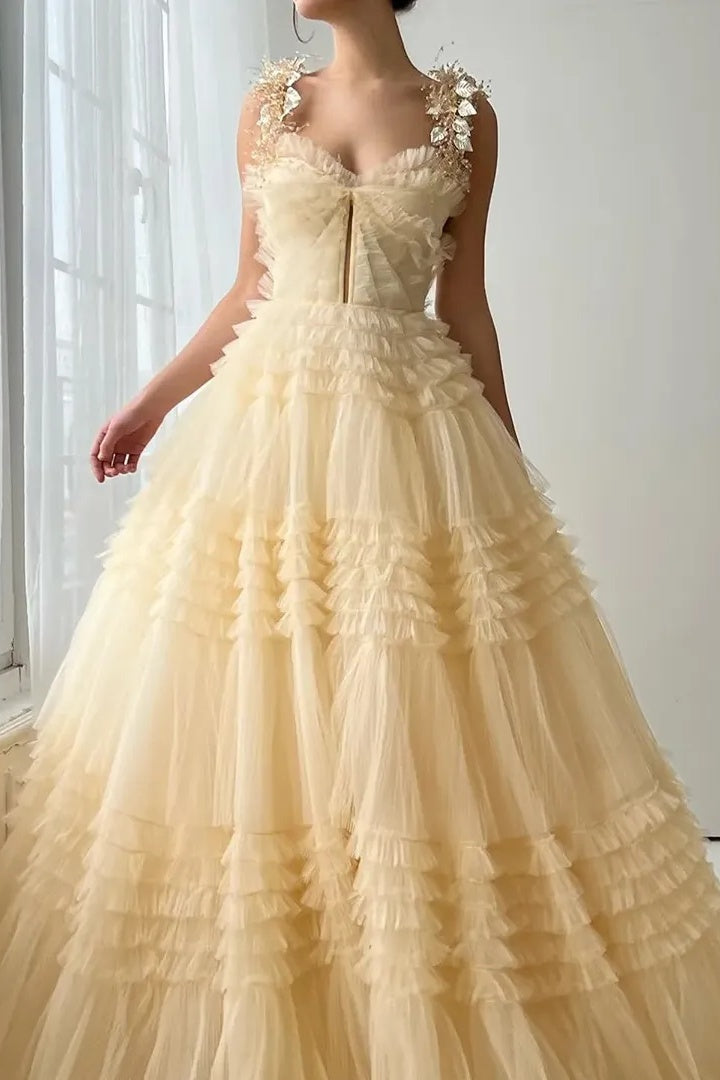 Sleeveless Sweetheart A-Line Prom Dress With Beads