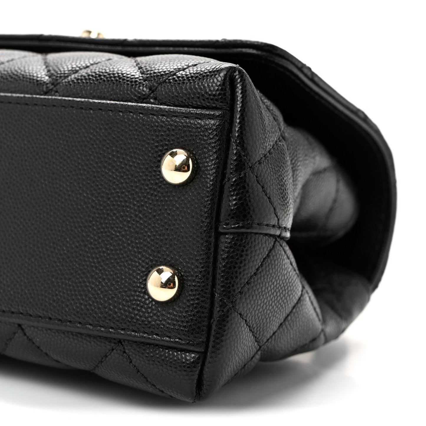 Caviar Quilted Extra Mini Coco Handle Flap Black