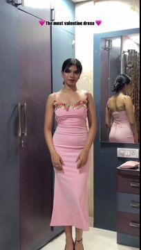 Elegant Customizable Pink Floral Sling Sheath Wrap Prom Dress