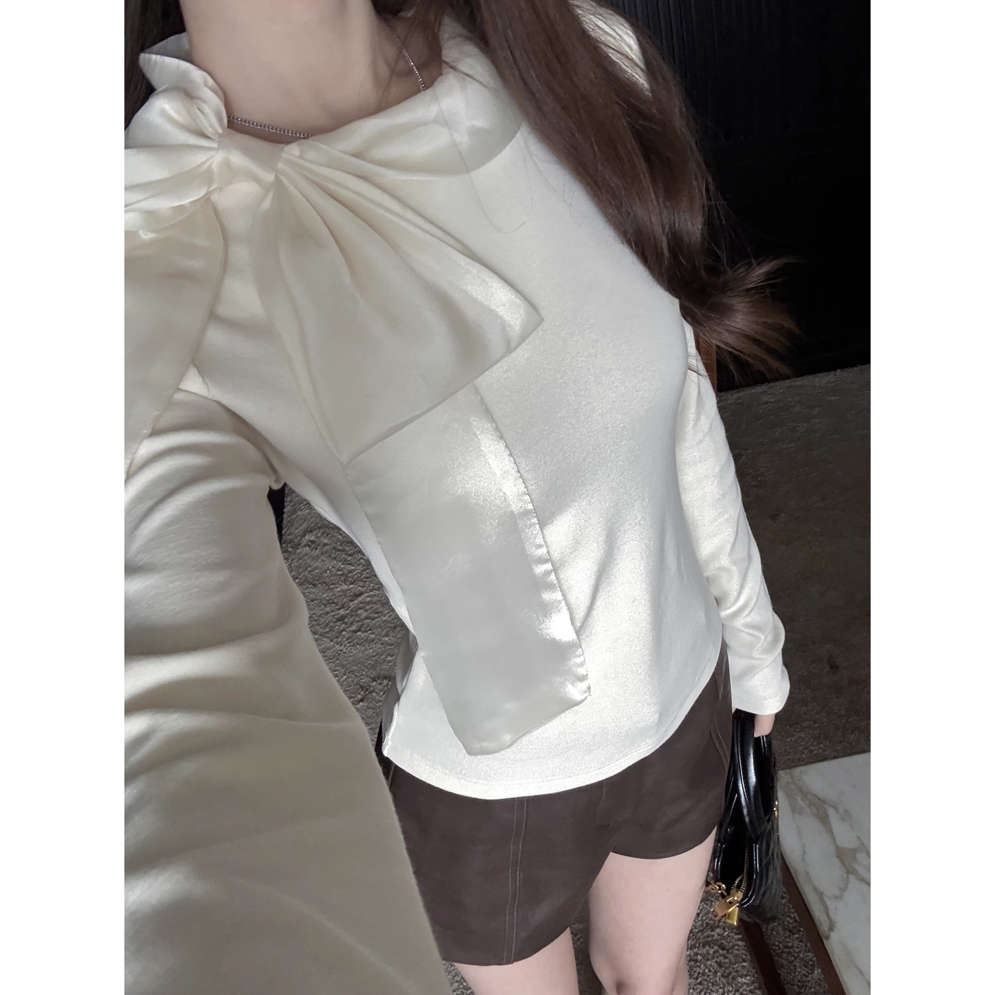 Date day velvet lace shirt A73