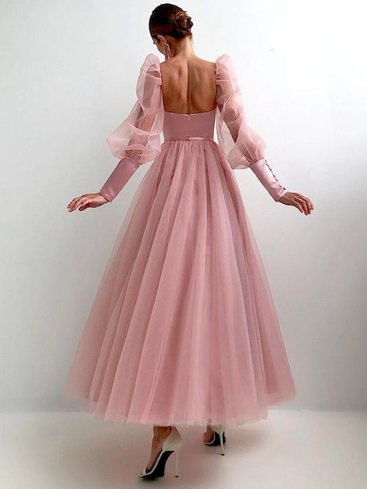 Evening Club Women Maxi Dress Pink Party Dress fg3159