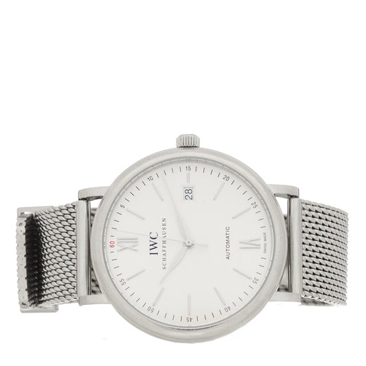 Stainless Steel 40mm Portofino Automatic Watch White IW356507
