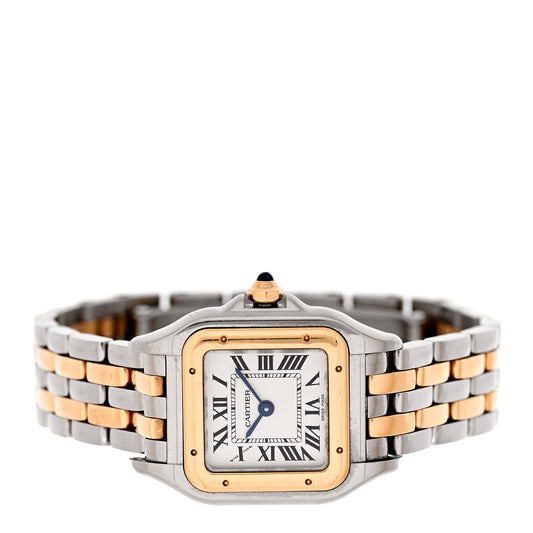 Stainless Steel 18K Yellow Gold 23mm Panthere Quartz Watch