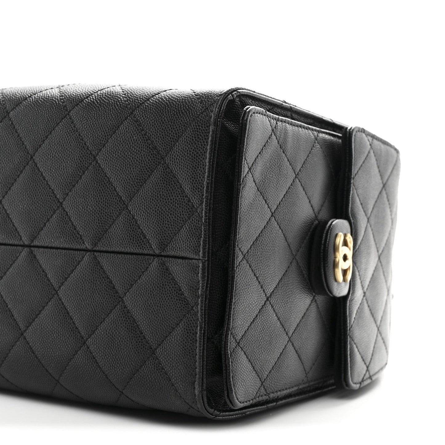 Caviar Quilted Medium Chanel 25 Handbag Black