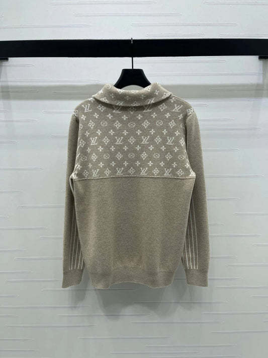 LV 25S LONG-SLEEVE COLOR-BLOCK COLLARED SHIRT 0166