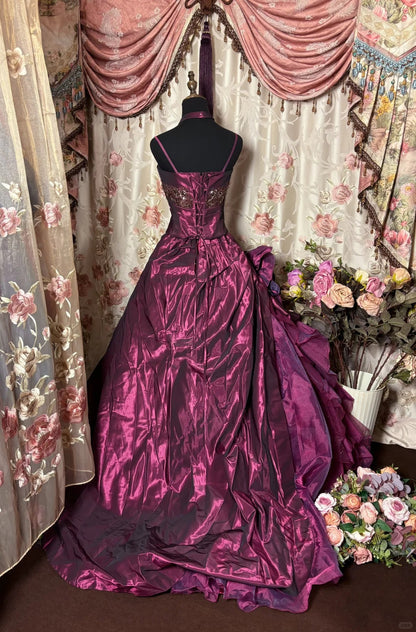 A Line Spaghetti Straps Prom Dresses Long Evening Party Dress    fg7359