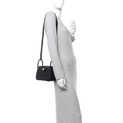 Taurillon Clemence Mini Lindy 20 Black