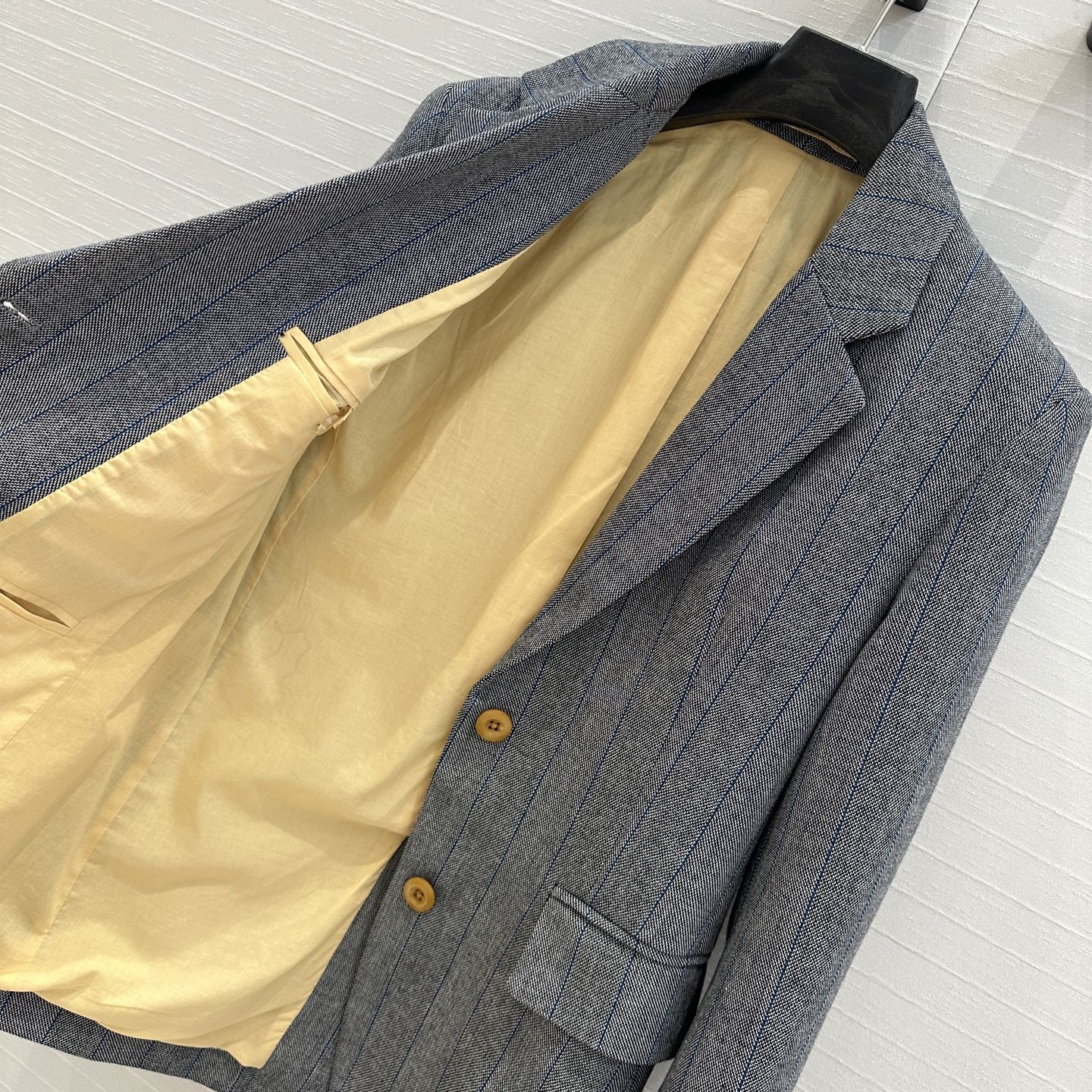 Prada 25 Striped Vest Suit Gray Wool Polyester