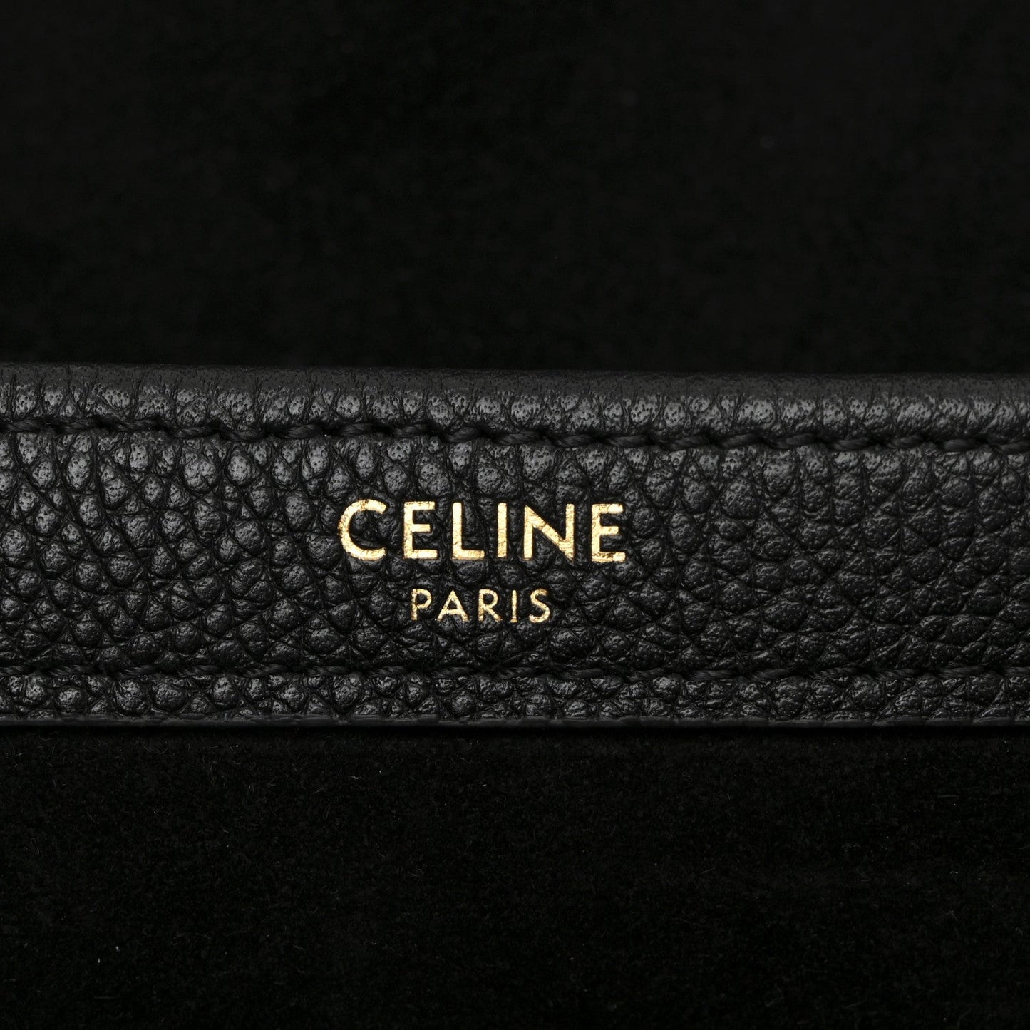 Calfskin Cuir Triomphe Cabas Drawstring Black