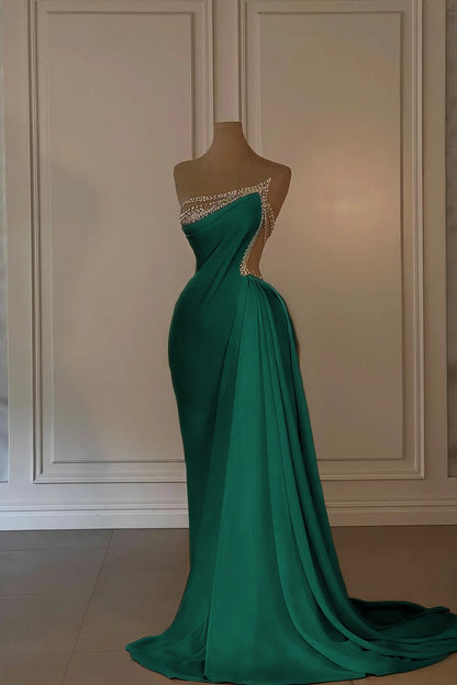 Fabulous Daffodil Asymmetric Sleeveless Ruched Patchwork Evening Dress