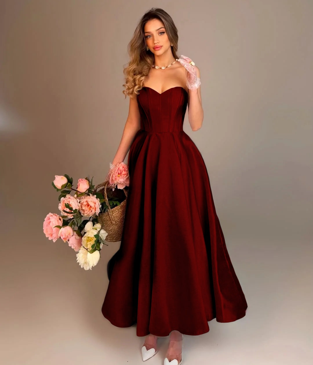 Elegant Sky Blue Sleeveless Sweetheart A-Line Evening Dress