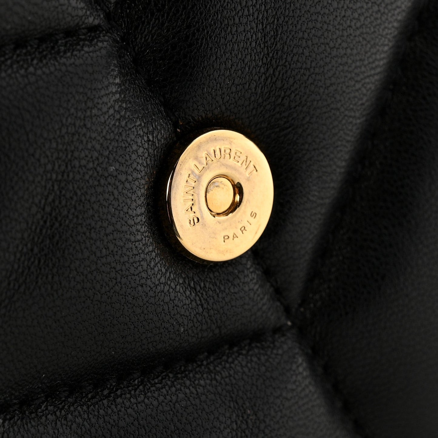 Lambskin Quilted Toy Loulou Puffer Monogram Chain Satchel Black