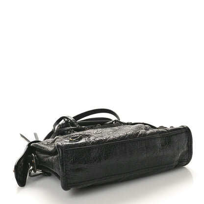 Agneau Classic Gold Hardware Nano City Black