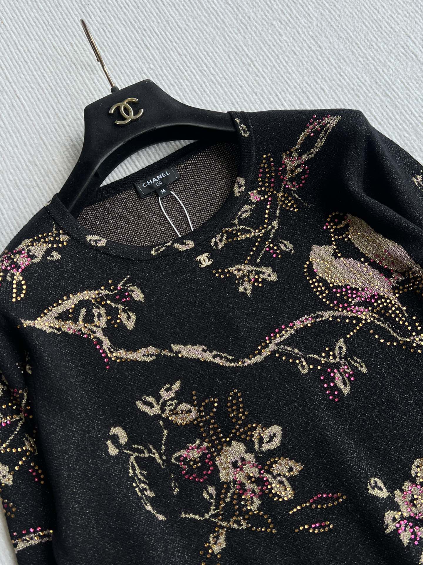 CC 25 Long-sleeved Shirt Black Metalised Fiber Cupro