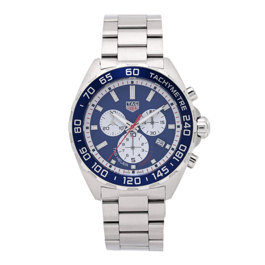 Stainless Steel 43mm Formula 1 Chronograph Quartz Watch Blue CAZ1018