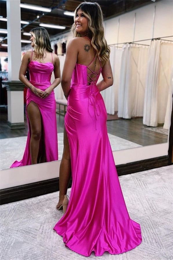 Red Mermaid Sweetheart Evening Dress With Split For Party Online