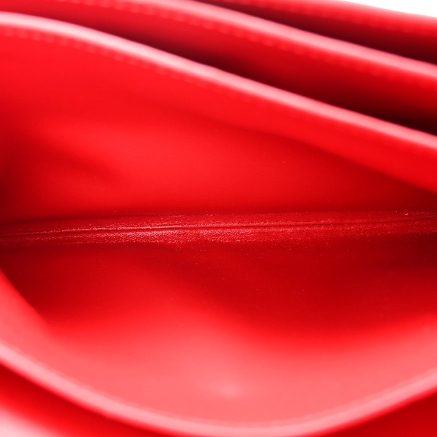 Nappa Intrecciato Trio Pouch On Strap Red