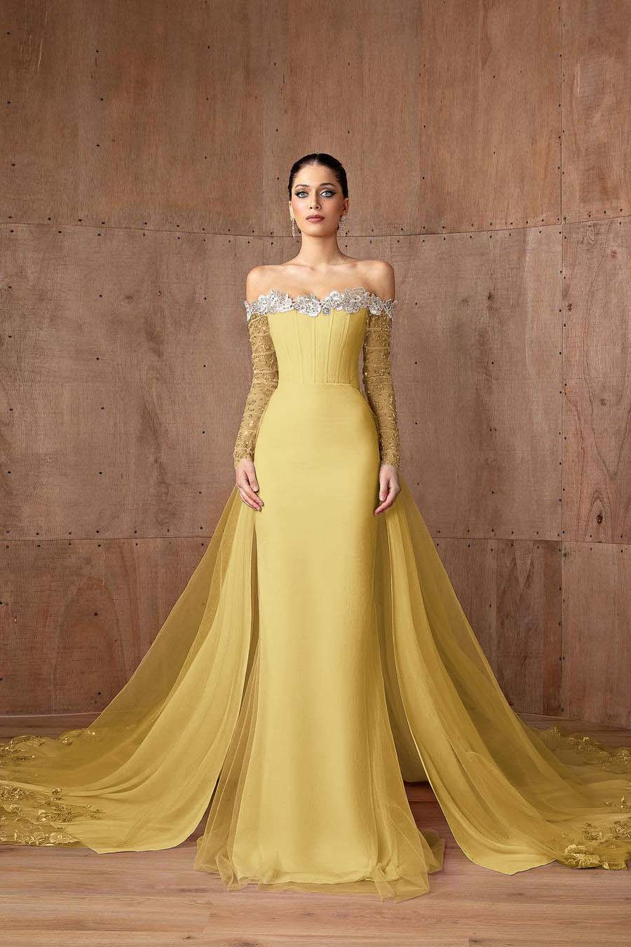 Charming Pink Satin Off the Shoulder Long Sleeves Long Prom Dress with Beadings