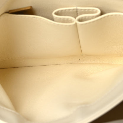 Lambskin Quilted Small Trendy CC Dual Handle Flap Bag White