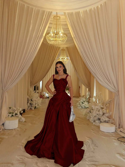 Elegant Pink Sleeveless Wide Straps A Line Beading Embroidery Prom Dress