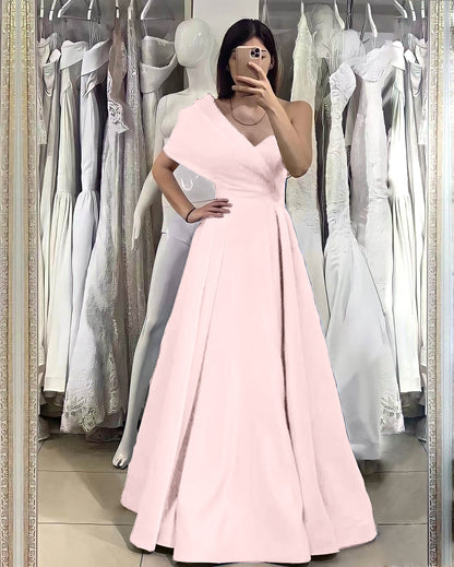 Elegant One Shoulder Sweetheart Evening Dress With Off-The-Shoulder Online Royal Blue