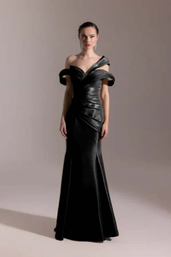 Strapless Off Shoulder Mermaid Sleeveless Prom Dress With Pleated