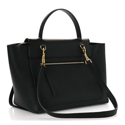 Grained Calfskin Mini Belt Bag Black