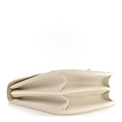 Sleek Calfskin The Sofia 10 Top Handle Ivory