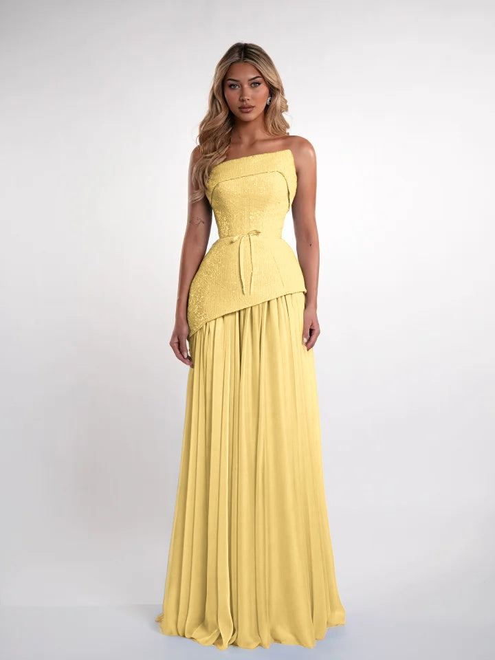 Charming Blue Straight Across Sleeveless Sequins Pleated Evening Dress