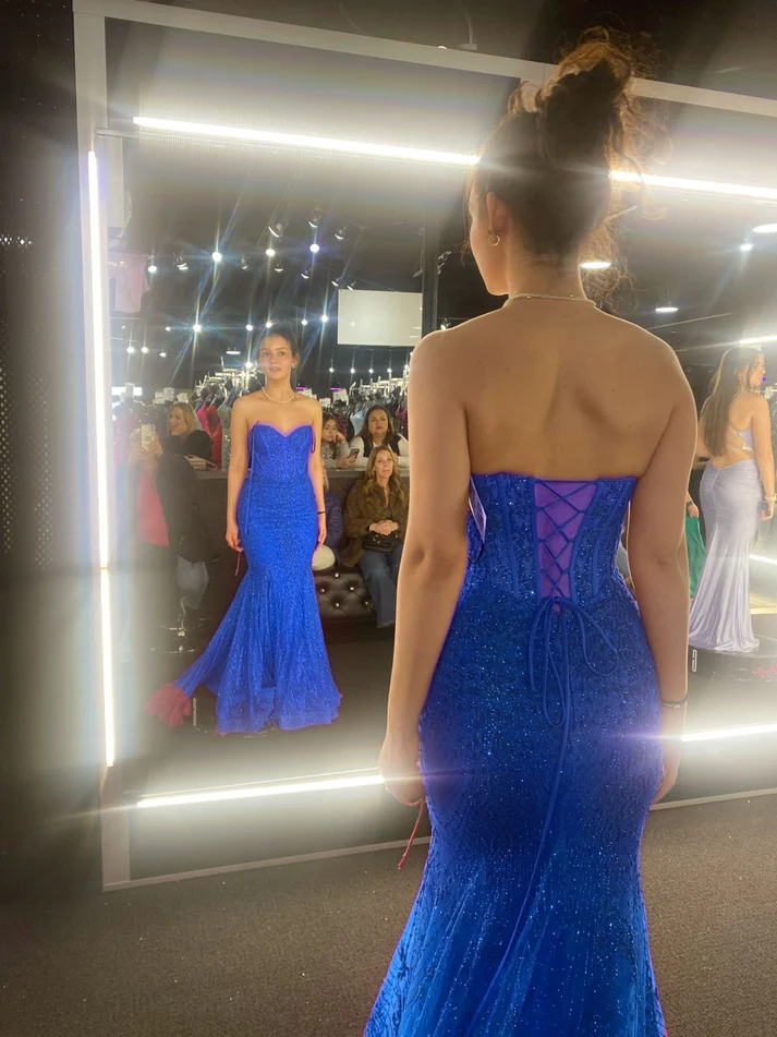 Hot Pink Mermaid Long Prom Gown Evening Dress    fg7395