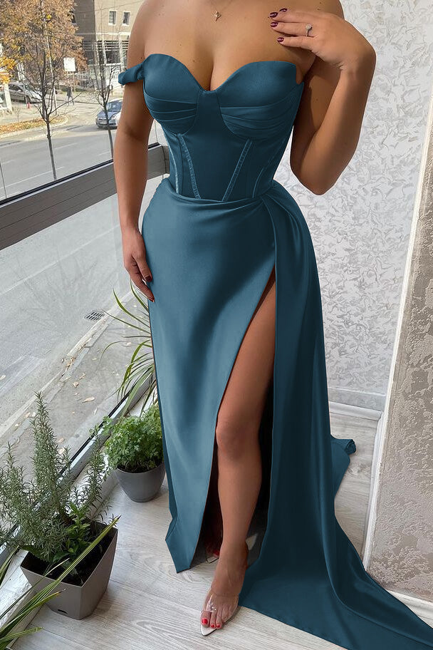 Charming Sweetheart  One Shoulder Mermaid Prom Dress With Slit