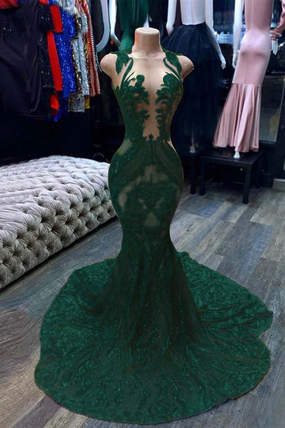 Mermaid Yellow Sequins Prom Dress Sleeveless