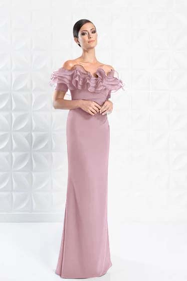 Graceful Off-the-shoulder Blue Slimming Sleeveless Evening Dress