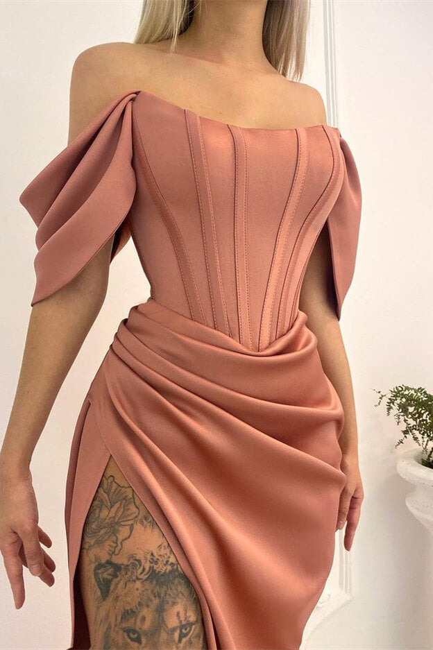 Mermaid Off-the-Shoulder Long Prom Dress With Split