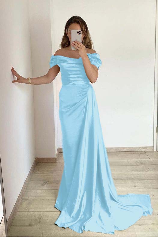 Off-The-Shoulder Mermaid Strapless Prom Dress With Ruffles Online