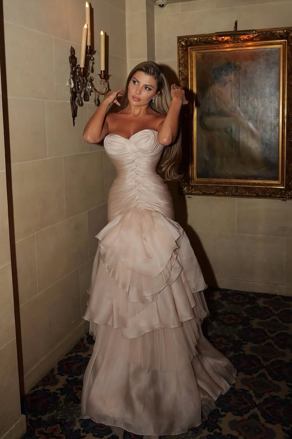 Chic Strapless Sleeveless Sweetheart Prom Dress With Pleated