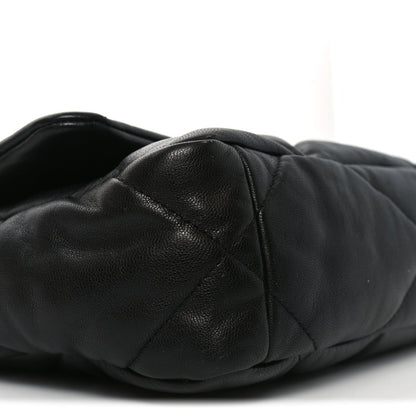Goatskin Quilted Medium Chanel 19 Flap Black