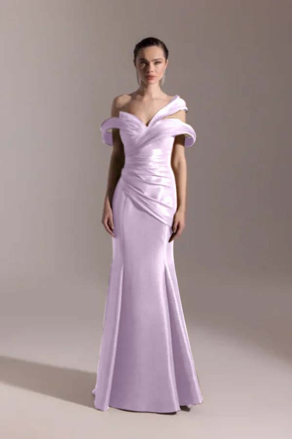 Strapless Off Shoulder Mermaid Sleeveless Prom Dress With Pleated