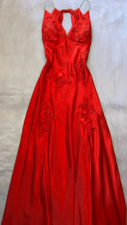 Green V neck Long Prom Dress       fg3609