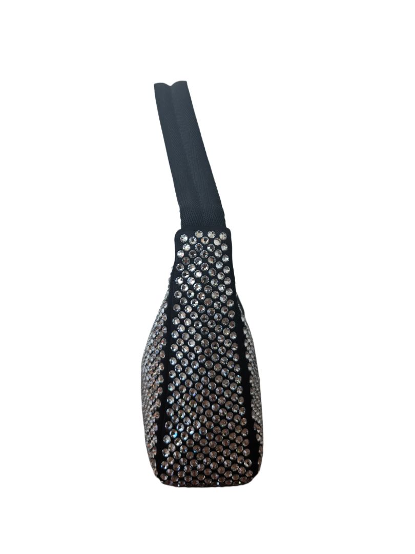 Prada Black Crystal Embellished Re-Edition Bag